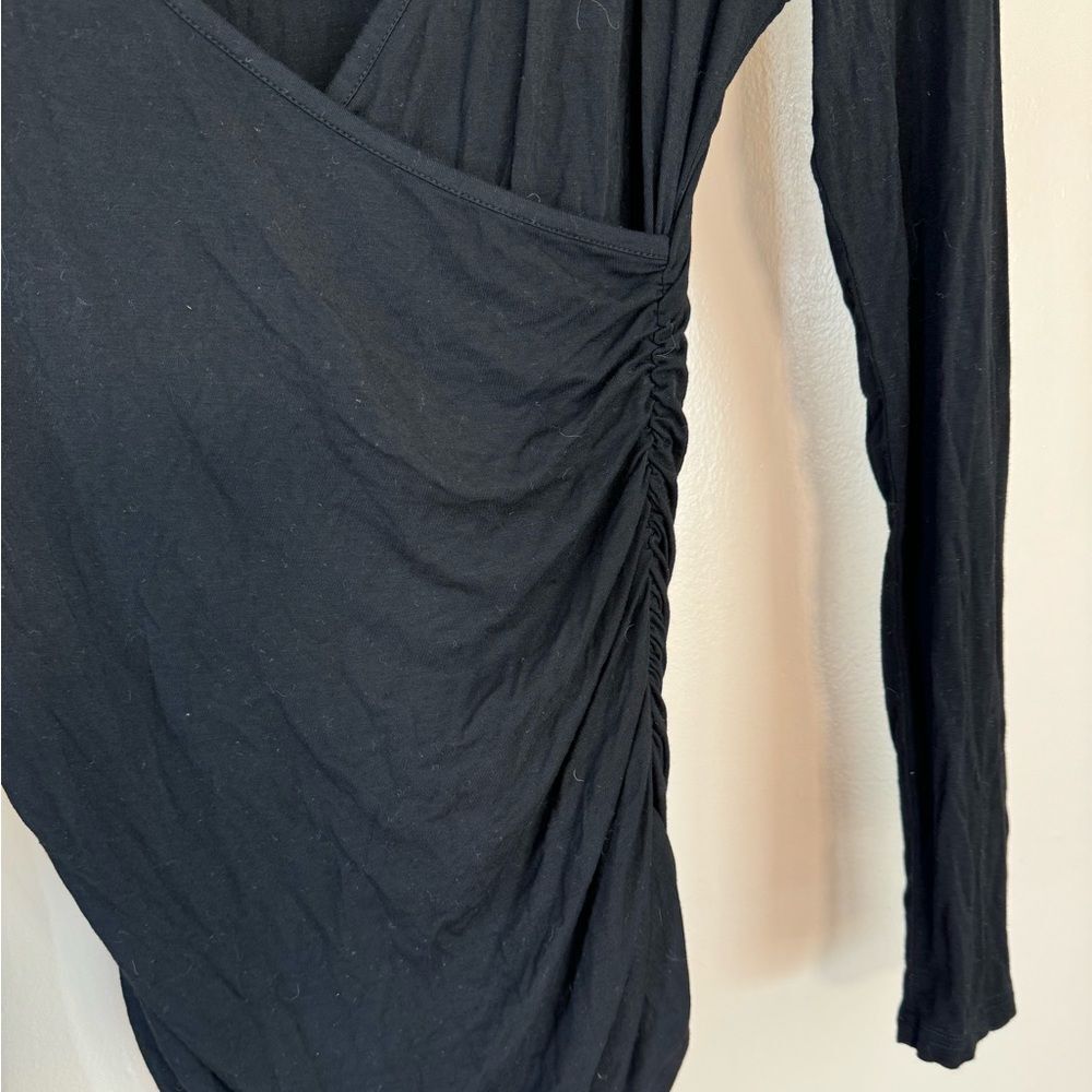 SALE! Black Allegrace Long Wrap Tunic Size M EUC - Picture 5 of 6